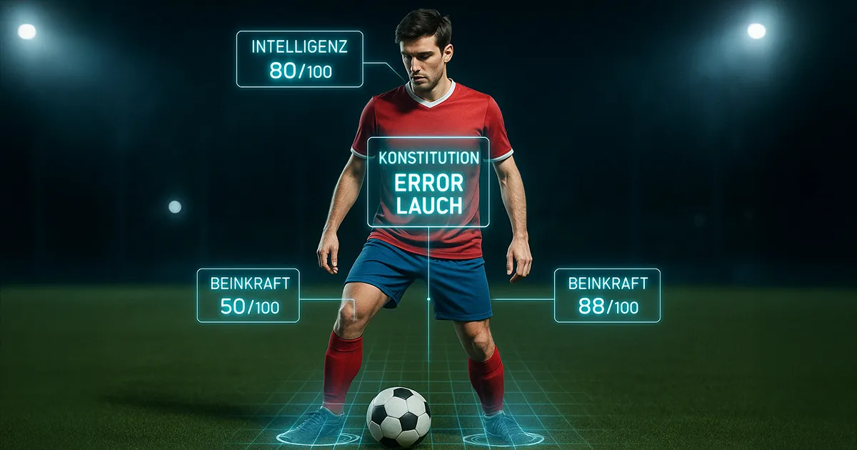 Fussballer wird mit KI analysiert